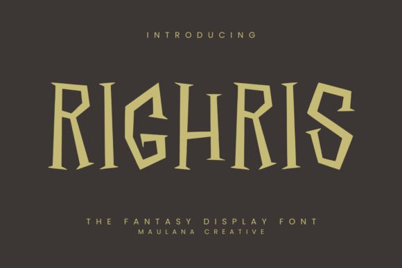 Crafting with Righris: A Display Font for Handmade Products and Branding