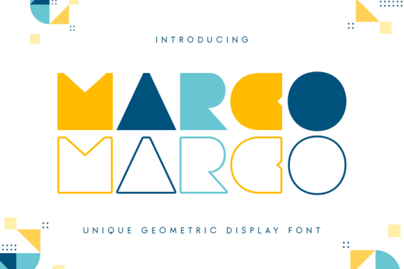 Marco Display Font: A Quirky Geometric Typeface for Branding