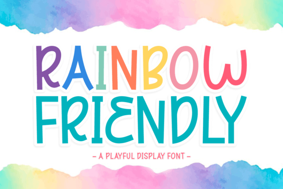 Rainbow Friendly Display Font for Joyful Branding