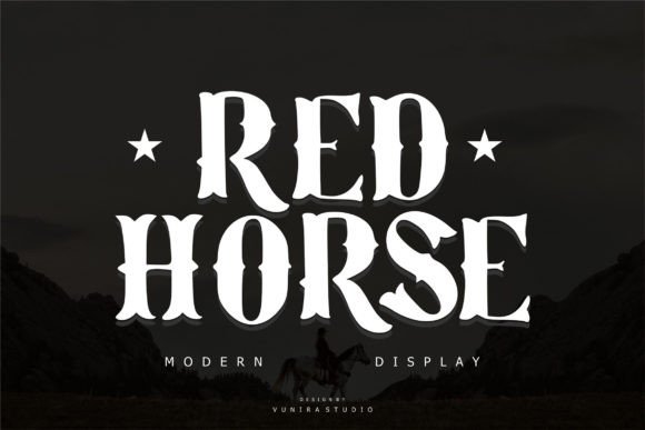 Red Horse Font: Wild West Style for Modern Design