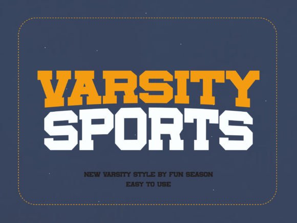 Varsity Sports Font for Handmade Shop Branding and Printables